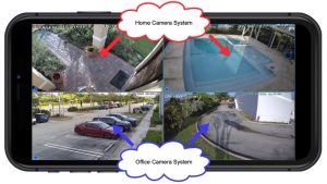 View Security Cameras Installed at Multiple Locations from Mobile App