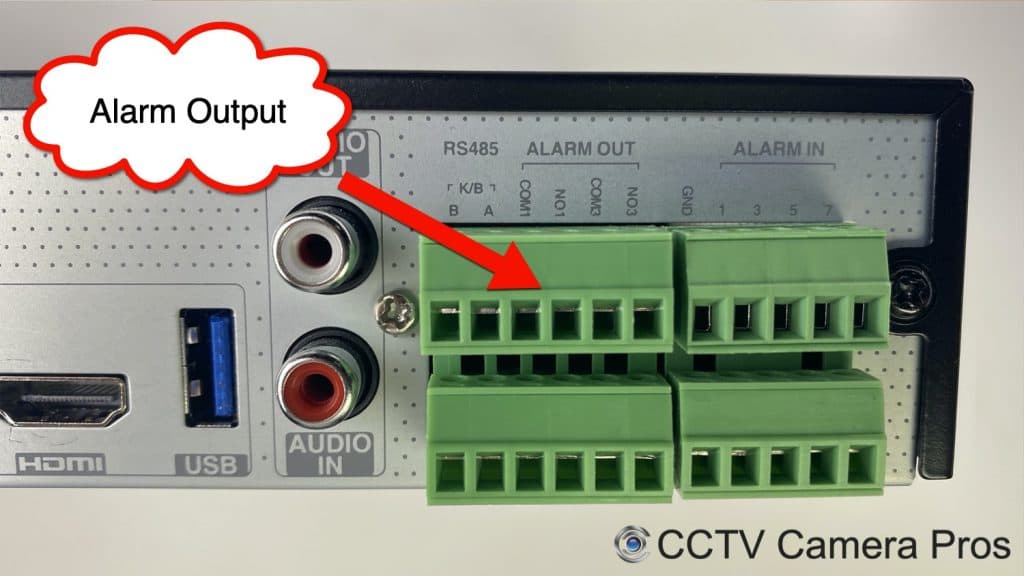 surveillance DVR Alarm Output