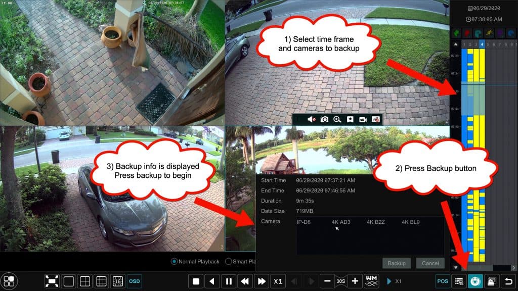 surveillance video backup