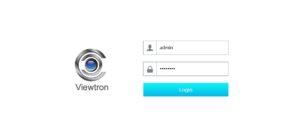 Viewtron DVR or NVR web UI login screen