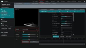 Viewtron NVR Image Settings Advanced night brightness set to 3 for an LPR camera