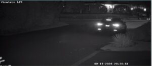 Night LPR capture showing an overexposed / washed-out license plate