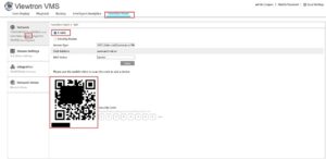Viewtron DVR or NVR web UI NAT page showing SuperLive Plus QR code