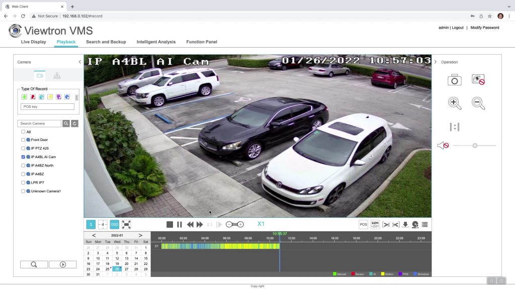 web browser dvr video playback